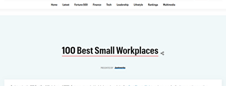 Fortune ranking homepage